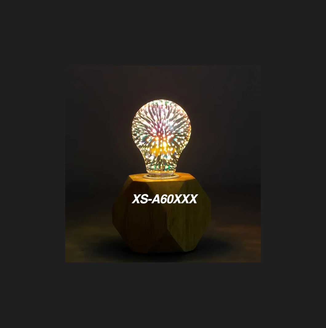 Ampoule LED en verre aux couleurs de l'arc-en-ciel