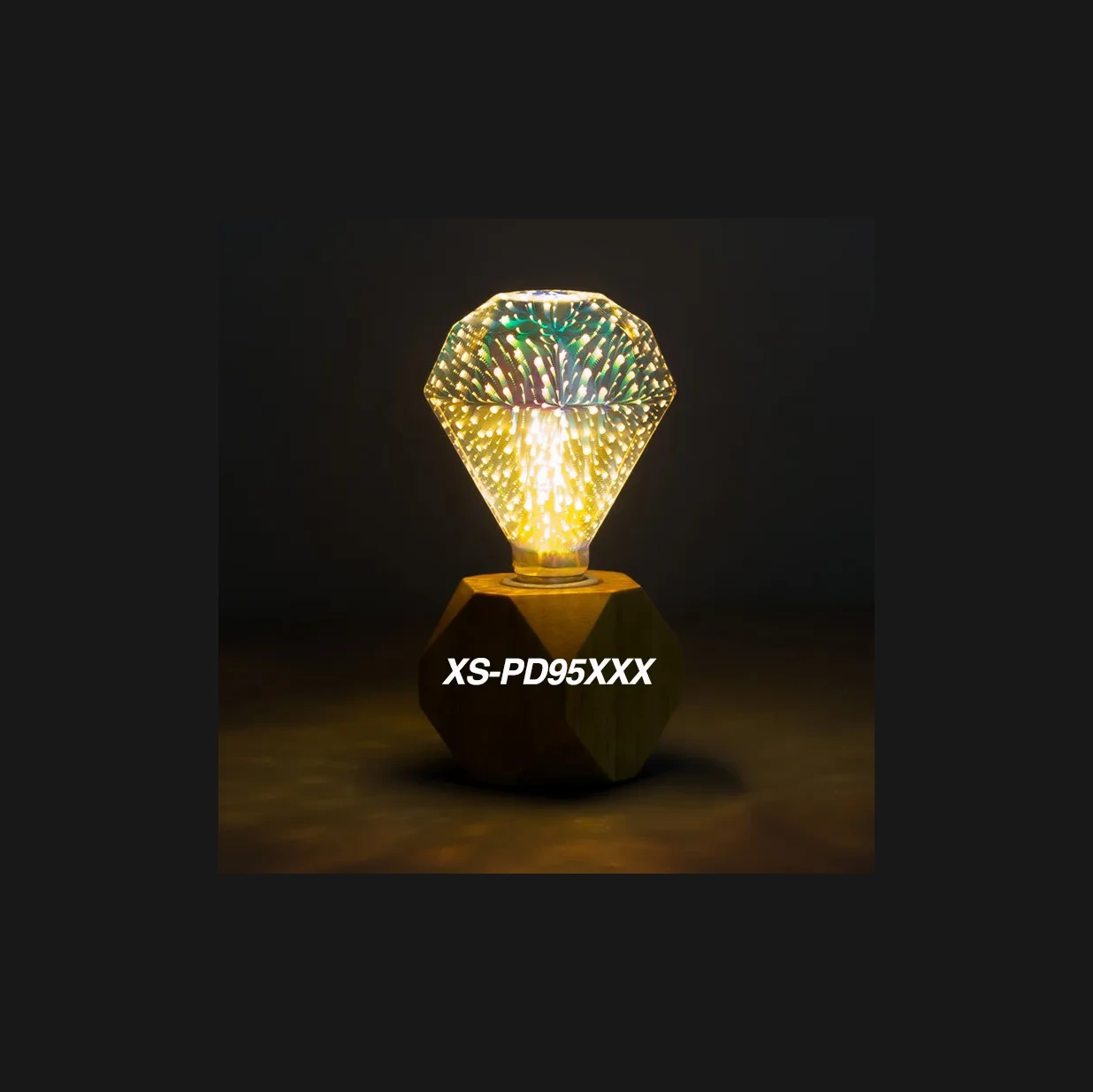 Ampoule LED en verre aux couleurs de l'arc-en-ciel