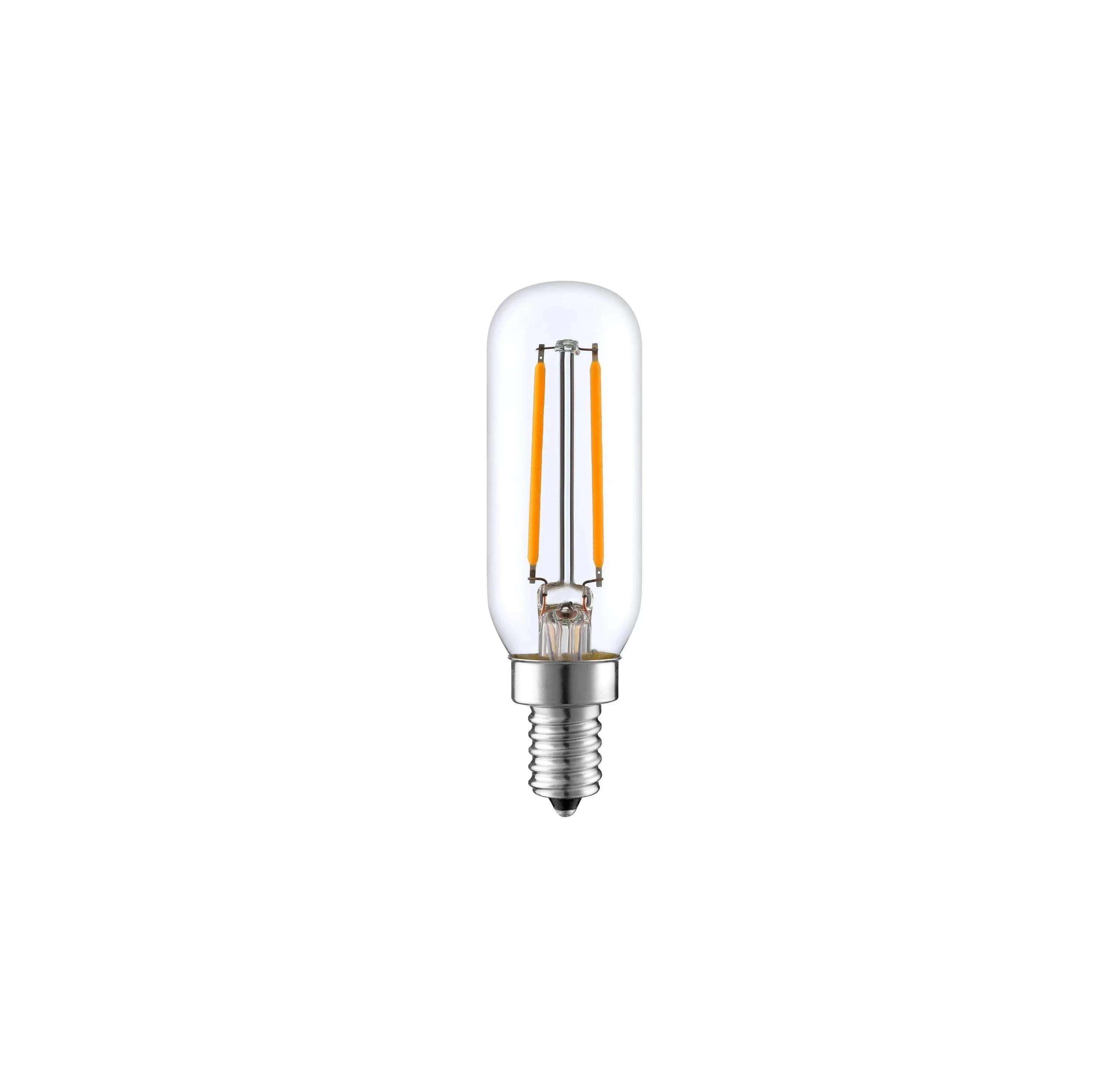 หลอด LED ฟิลาเมนต์ทรงท่อสไตล์วินเทจ ซีรีส์ T — 180–265V / 2W / E14 / 2700K